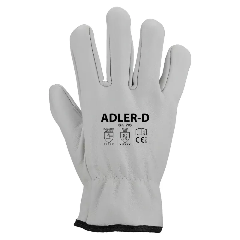 [ADLER-D] ASATEX GUANTE PIEL FLOR VACUNO GRIS T-8