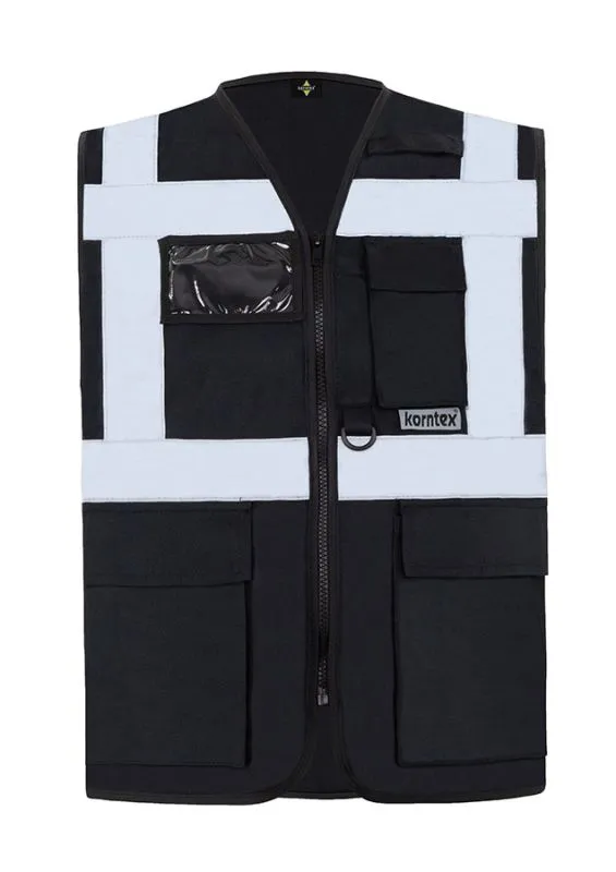 KORNTEX CHALECO SEGURIDAD C/BANDAS Y PORTA IDENTIFICADOR