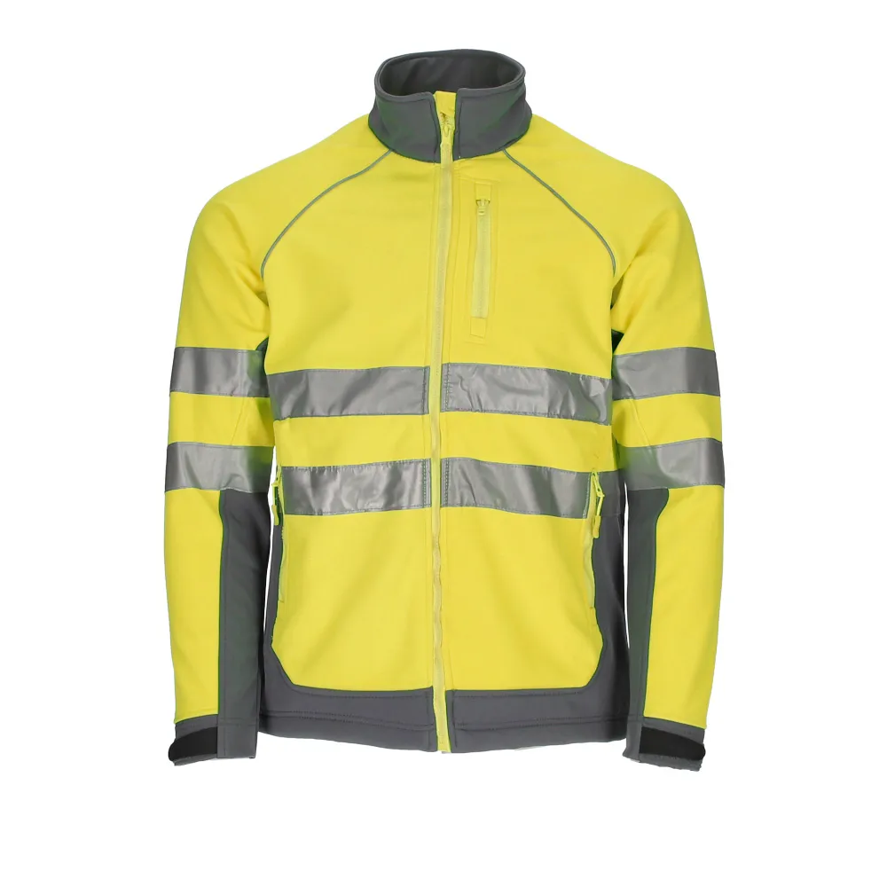 VALENTO CHAQUETA SOFTSHELL TACOMA A.V (S, AMARILLO FLUOR/ GRIS CARBON)