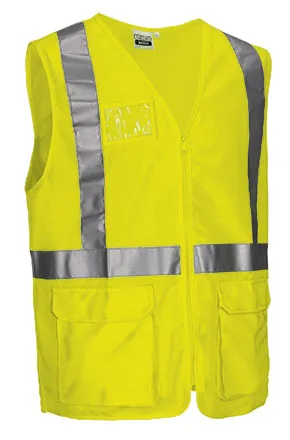 CHALECO ALTA VISIBILIDAD EXECUTIVE BRIGDE MULTIBOLSILLOS (AMARILLO FLUOR, S)