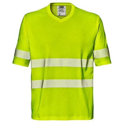 SIR CAMISETA A.V MISTRAL STRETCH POLIALGODON 150 grs (S, AMARILLO FLUOR)