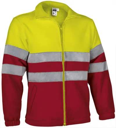 VALENTO FORRO POLAR BICOLOR A.V AIRPORT 300grs (S, AMARILLO FLUOR/ROJO)