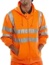 BS Sudadera con capucha  cremallera alta visibilidad Beeswift Essential