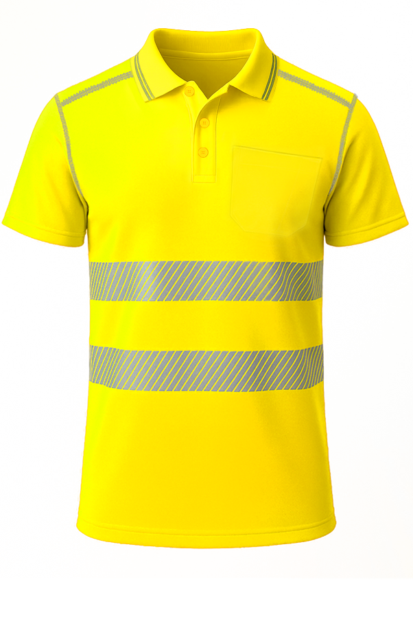 PRIMA POLO GOBLIN MANGA CORTA A.V B.SEGMENTADA (AMARILLO FLUOR, S)