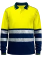 PRIMA POLO M/LARGA A.V. BICOLOR COTTON PLUS BANDA SEGMENTADA