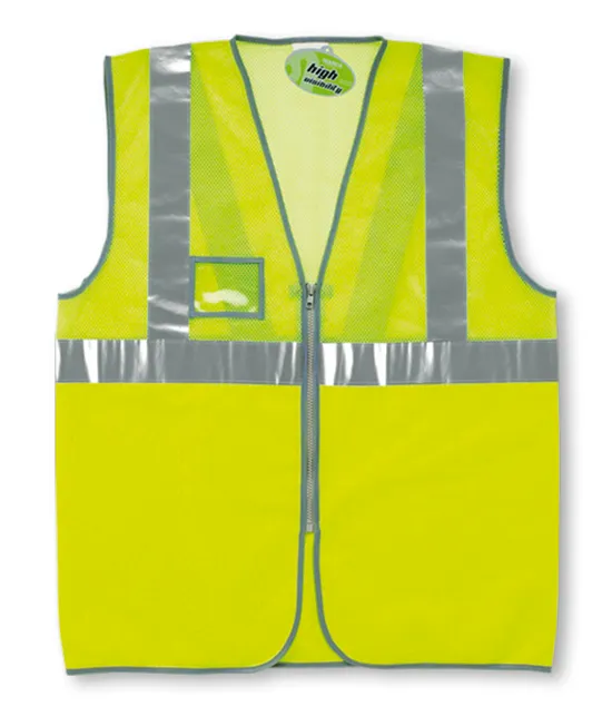 MARCA Chaleco Alta Visibilidad de malla 120 gr. con identificador